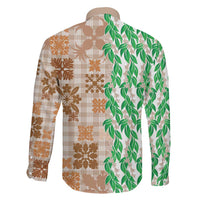 Aloha Hawaii Palaka Tuberose Lei Family Matching Summer Maxi Dress and Hawaiian Shirt Hawaiian Quilt Seamless Style LT14 - Polynesian Pride