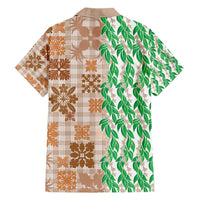 Aloha Hawaii Palaka Tuberose Lei Hawaiian Shirt Hawaiian Quilt Seamless Style - Polynesian Pride