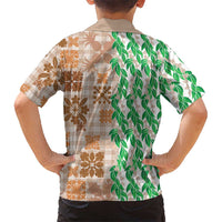 Aloha Hawaii Palaka Tuberose Lei Kid Hawaiian Shirt Hawaiian Quilt Seamless Style - Polynesian Pride