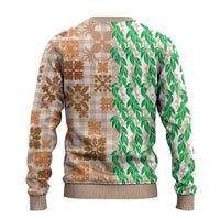 Aloha Hawaii Palaka Tuberose Lei Ugly Christmas Sweater Hawaiian Quilt Seamless Style - Polynesian Pride