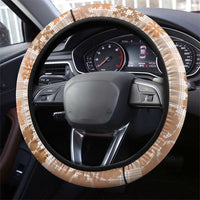 Aloha Hawaii Palaka Tuberose Lei Steering Wheel Cover Hawaiian Quilt Seamless Style - Polynesian Pride