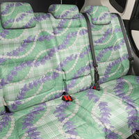 Pastel Green Hawaii Palaka Honohono Pikake Back Car Seat Cover Hawaiian Orchid Lei Polynesian Pattern - Polynesian Pride