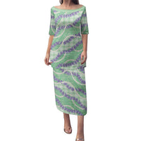 Pastel Green Hawaii Palaka Honohono Pikake Family Matching Puletasi and Hawaiian Shirt Hawaiian Orchid Lei Polynesian Pattern LT14 Pastel Green - Polynesian Pride