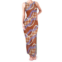Orange Hawaii Palaka Honohono Pikake Family Matching Tank Maxi Dress and Hawaiian Shirt Hawaiian Orchid Lei Polynesian Pattern LT14 Orange - Polynesian Pride