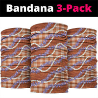 Orange Hawaii Palaka Honohono Pikake Neck Gaiter Hawaiian Orchid Lei Polynesian Pattern - Polynesian Pride