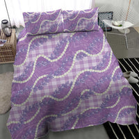 Purple Hawaii Palaka Honohono Pikake Bedding Set Hawaiian Orchid Lei Polynesian Pattern - Polynesian Pride