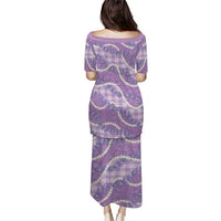 Purple Hawaii Palaka Honohono Pikake Puletasi Hawaiian Orchid Lei Polynesian Pattern - Polynesian Pride