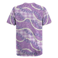 Purple Hawaii Palaka Honohono Pikake Rugby Jersey Hawaiian Orchid Lei Polynesian Pattern - Polynesian Pride