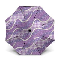 Purple Hawaii Palaka Honohono Pikake Umbrella Hawaiian Orchid Lei Polynesian Pattern - Polynesian Pride