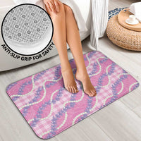 Pink Hawaii Palaka Honohono Pikake Bathroom Set Hawaiian Orchid Lei Polynesian Pattern - Polynesian Pride