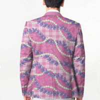 Pink Hawaii Palaka Honohono Pikake Blazer Hawaiian Orchid Lei Polynesian Pattern - Polynesian Pride