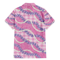 Pink Hawaii Palaka Honohono Pikake Family Matching Mermaid Dress and Hawaiian Shirt Hawaiian Orchid Lei Polynesian Pattern - Polynesian Pride