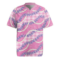 Pink Hawaii Palaka Honohono Pikake Rugby Jersey Hawaiian Orchid Lei Polynesian Pattern - Polynesian Pride