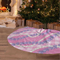 Pink Hawaii Palaka Honohono Pikake Tree Skirt Hawaiian Orchid Lei Polynesian Pattern - Polynesian Pride