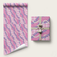Pink Hawaii Palaka Honohono Pikake Wrapping Paper Hawaiian Orchid Lei Polynesian Pattern - Polynesian Pride