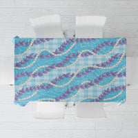 Blue Hawaii Palaka Honohono Pikake Tablecloth Hawaiian Orchid Lei Polynesian Pattern - Polynesian Pride