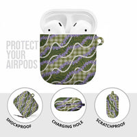 Green Hawaii Palaka Honohono Pikake AirPods Case Hawaiian Orchid Lei Polynesian Pattern - Polynesian Pride