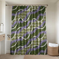 Green Hawaii Palaka Honohono Pikake Bathroom Set Hawaiian Orchid Lei Polynesian Pattern - Polynesian Pride