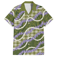 Green Hawaii Palaka Honohono Pikake Hawaiian Shirt Hawaiian Orchid Lei Polynesian Pattern LT14 Green - Polynesian Pride