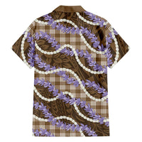 Brown Hawaii Palaka Honohono Pikake Family Matching Mermaid Dress and Hawaiian Shirt Hawaiian Orchid Lei Polynesian Pattern LT14 - Polynesian Pride