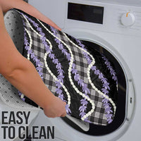 Black Hawaii Palaka Honohono Pikake Bathroom Set Hawaiian Orchid Lei Polynesian Pattern - Polynesian Pride