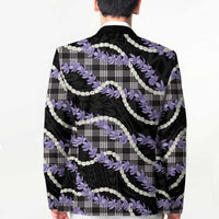 Black Hawaii Palaka Honohono Pikake Blazer Hawaiian Orchid Lei Polynesian Pattern - Polynesian Pride
