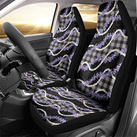 Black Hawaii Palaka Honohono Pikake Car Seat Cover Hawaiian Orchid Lei Polynesian Pattern - Polynesian Pride