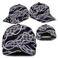 Black Hawaii Palaka Honohono Pikake Classic Cap Hawaiian Orchid Lei Polynesian Pattern - Polynesian Pride