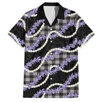 Black Hawaii Palaka Honohono Pikake Family Matching Off The Shoulder Long Sleeve Dress and Hawaiian Shirt Hawaiian Orchid Lei Polynesian Pattern LT14 Dad's Shirt - Short Sleeve Black - Polynesian Pride