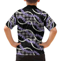 Black Hawaii Palaka Honohono Pikake Family Matching Puletasi and Hawaiian Shirt Hawaiian Orchid Lei Polynesian Pattern LT14 - Polynesian Pride