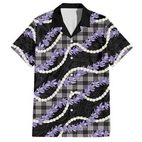 Black Hawaii Palaka Honohono Pikake Hawaiian Shirt Hawaiian Orchid Lei Polynesian Pattern - Polynesian Pride