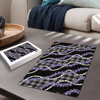 Black Hawaii Palaka Honohono Pikake Puzzle Hawaiian Orchid Lei Polynesian Pattern - Polynesian Pride