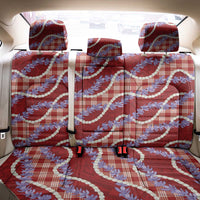 Red Hawaii Palaka Honohono Pikake Back Car Seat Cover Hawaiian Orchid Lei Polynesian Pattern - Polynesian Pride