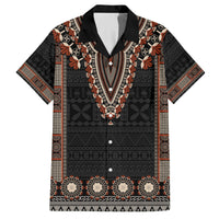 Bula Fiji Dashiki Vintage Fijian Masi Tapa Pattern Family Matching Off Shoulder Long Sleeve Dress and Hawaiian Shirt LT14 Dad's Shirt - Short Sleeve Brown - Polynesian Pride