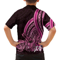 Pink Polynesia Easter Day Family Matching Puletasi and Hawaiian Shirt Eggs With Bunny Polynesian Pattern LT14 - Polynesian Pride