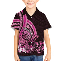 Pink Polynesia Easter Day Hawaiian Shirt Eggs With Bunny Polynesian Pattern LT14 - Polynesian Pride