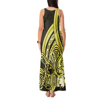 Yellow Polynesia Easter Day Tank Maxi Dress Eggs With Bunny Polynesian Pattern LT14 - Polynesian Pride