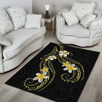 Polynesia Tattoo With Plumeria Area Rug Elegant Vibes LT14 - Polynesian Pride