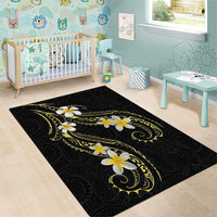 Polynesia Tattoo With Plumeria Area Rug Elegant Vibes LT14 - Polynesian Pride