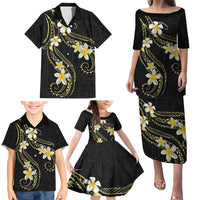 Polynesia Tattoo With Plumeria Family Matching Puletasi and Hawaiian Shirt Elegant Vibes LT14 - Polynesian Pride