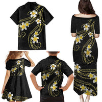Polynesia Tattoo With Plumeria Family Matching Puletasi and Hawaiian Shirt Elegant Vibes LT14 - Polynesian Pride