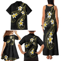 Polynesia Tattoo With Plumeria Family Matching Tank Maxi Dress and Hawaiian Shirt Elegant Vibes LT14 - Polynesian Pride