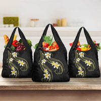 Polynesia Tattoo With Plumeria Grocery Bag Elegant Vibes