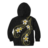 Polynesia Tattoo With Plumeria Kid Hoodie Elegant Vibes