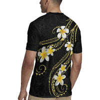 Polynesia Tattoo With Plumeria Rugby Jersey Elegant Vibes LT14 - Polynesian Pride