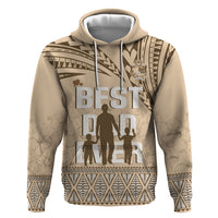 Tonga Father's Day Hoodie Best Dad Ever Tongan Ngatu Pattern - Beige LT14 Pullover Hoodie Beige - Polynesian Pride