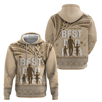 Tonga Father's Day Hoodie Best Dad Ever Tongan Ngatu Pattern - Beige LT14 - Polynesian Pride