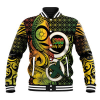Vanuatu 1980 Baseball Jacket Ni-Van Tamtam Sand Drawing Pattern
