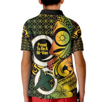Vanuatu 1980 Kid Polo Shirt Ni-Van Tamtam Sand Drawing Pattern
