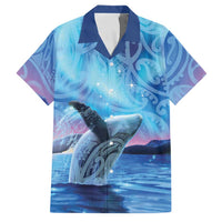 New Zealand Matariki Humpback Whale Family Matching Mermaid Dress and Hawaiian Shirt Paikea Maori New Year Blue Galaxy